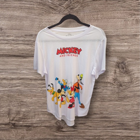 FRIENDS Tops - white t shirt women's With Mickey And Friends. Size 15-17 XL